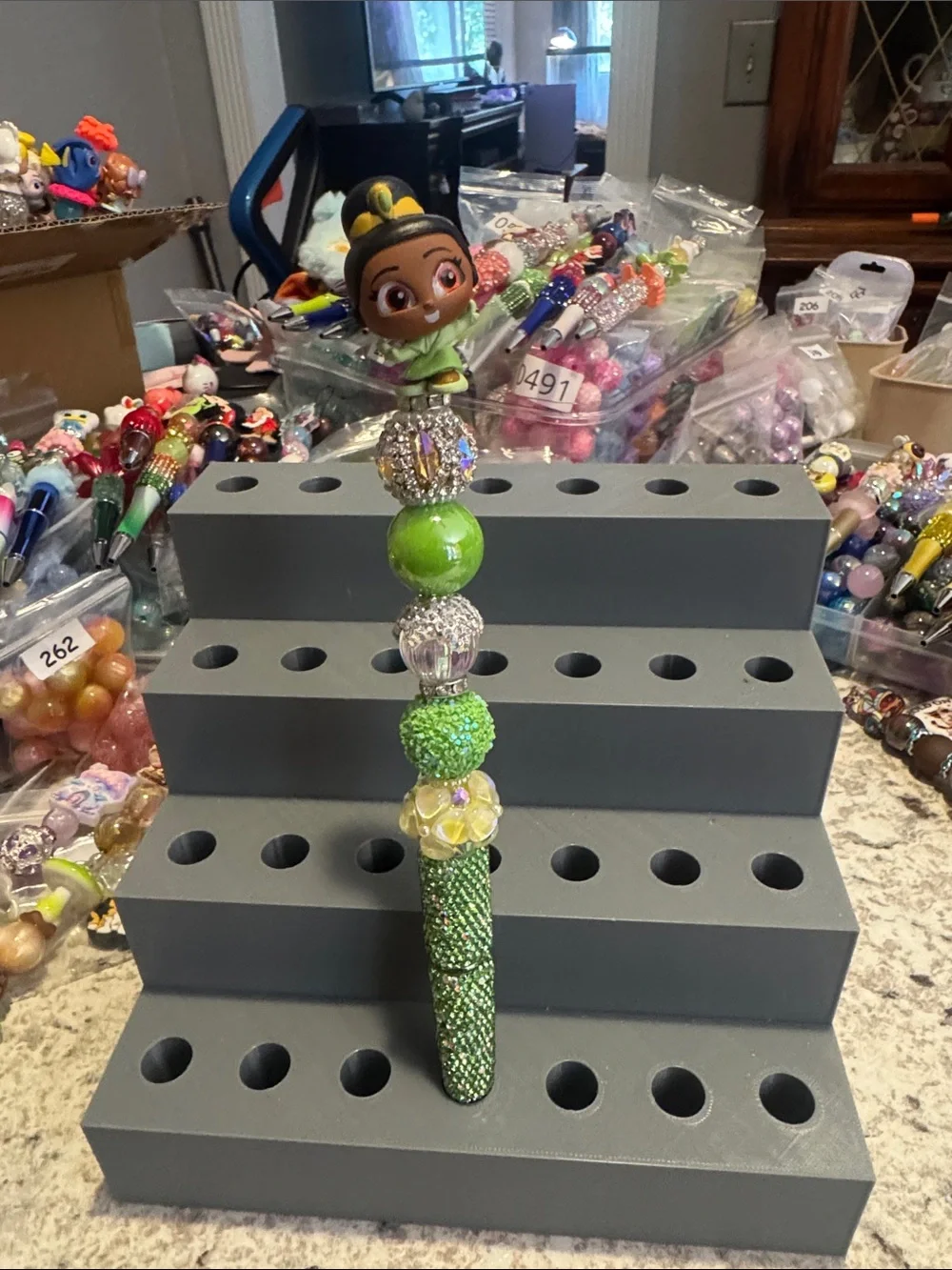 NWOT Disney Doorables Tiana Beaded Pen Handmade by Me